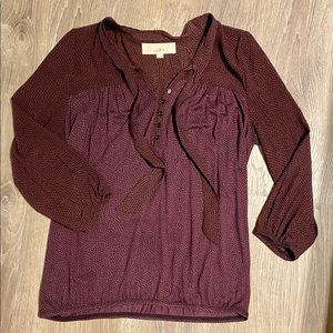 Purple sheer Loft blouse